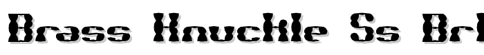 Brass Knuckle SS BRK font